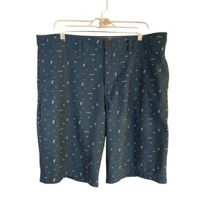 Travis Mathew‎ Shorts Mens 38 Blue Print Lightweight Performance Golf